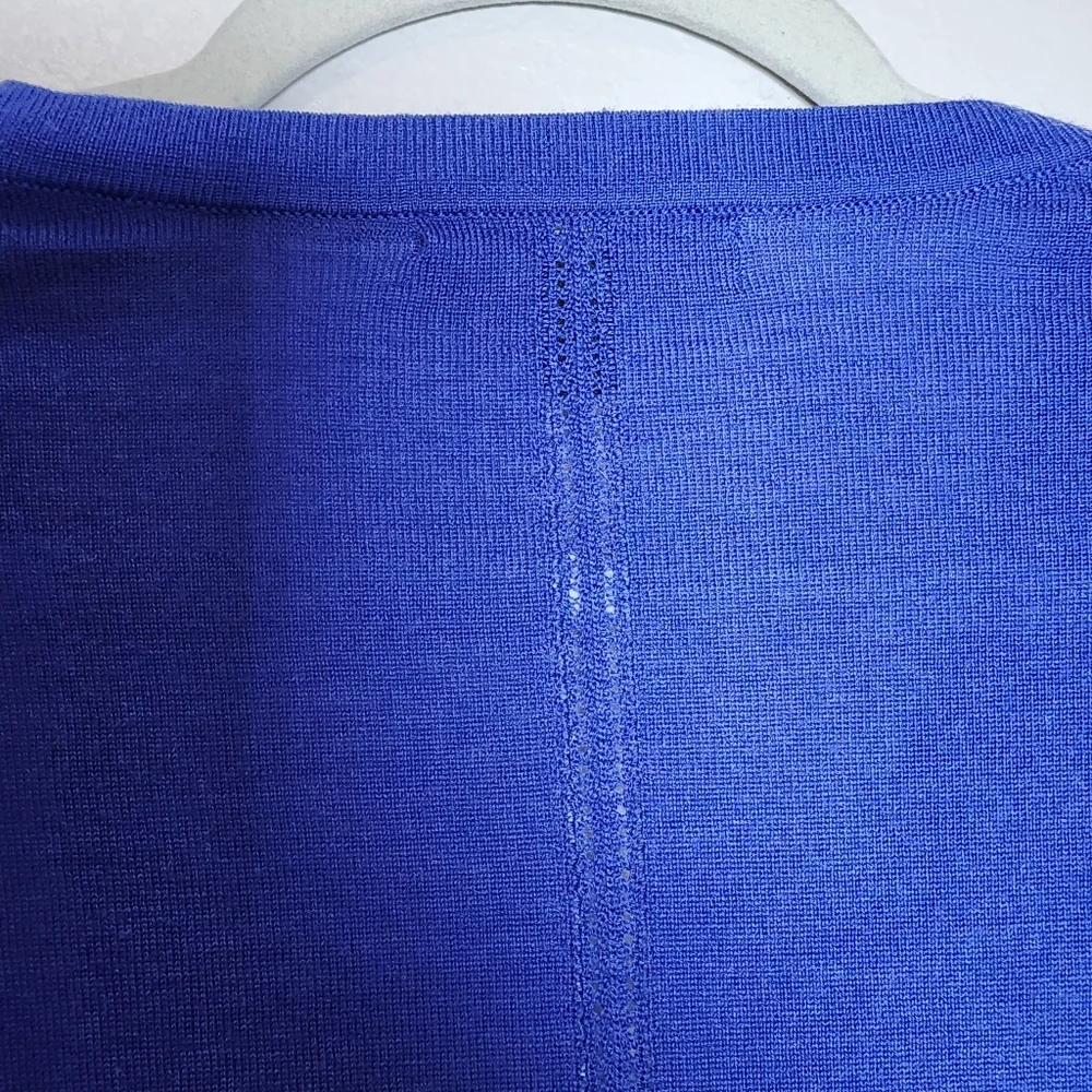 Banana Republic Extra Fine Merino Wool V-Neck Sweater Royal Purple size Medium